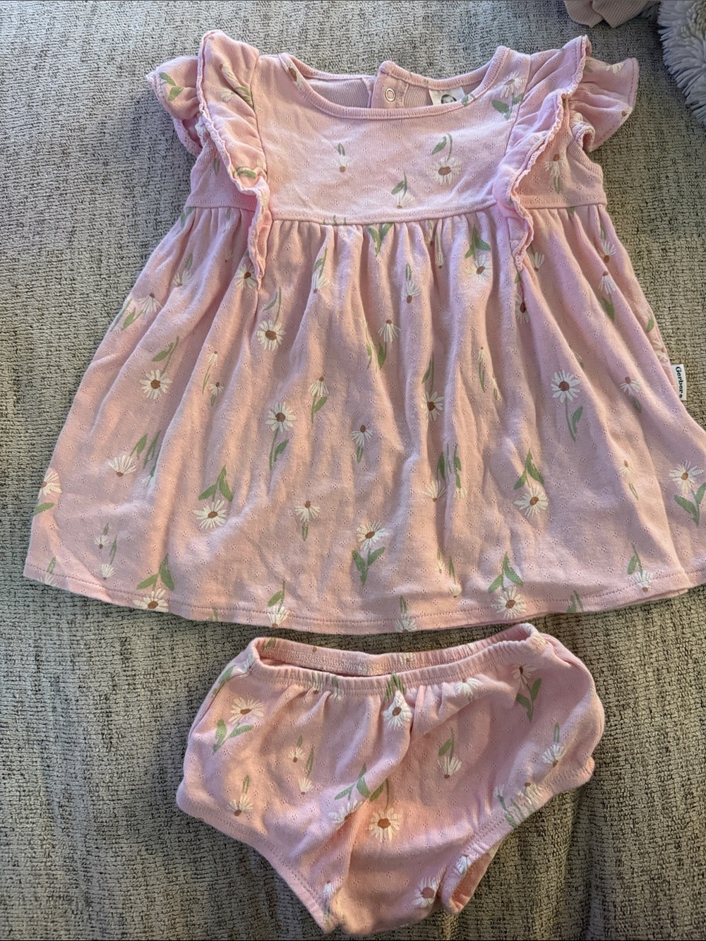 Gerber Pink Daisy Ruffle Dress with Bloomers